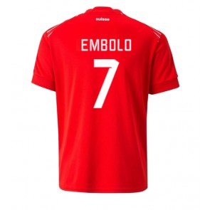 Schweiz Breel Embolo #7 Hemmatröja VM 2022 Kortärmad